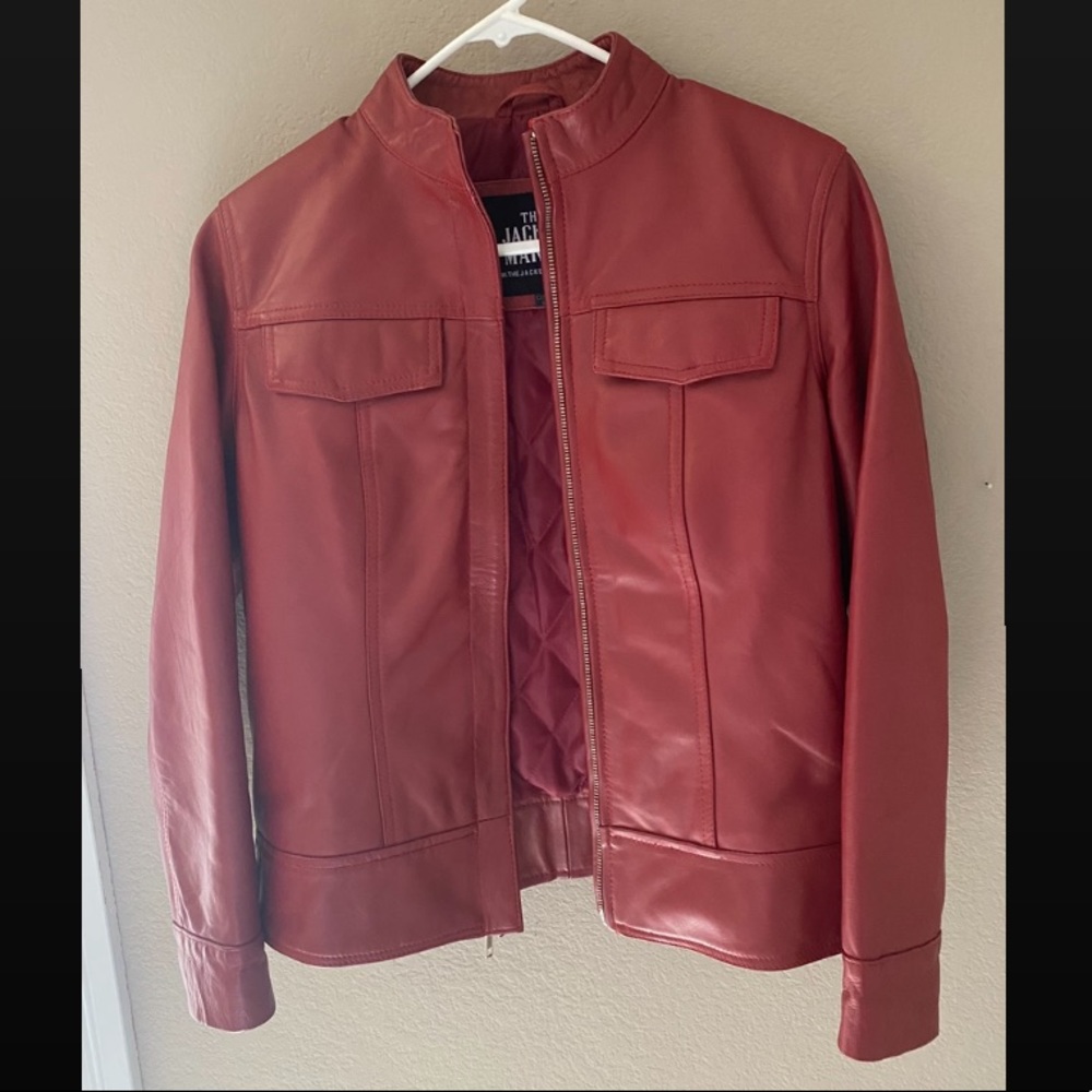 Once Upon A Time Emma Swan Red Leather Jacket made my The Jacket Maker